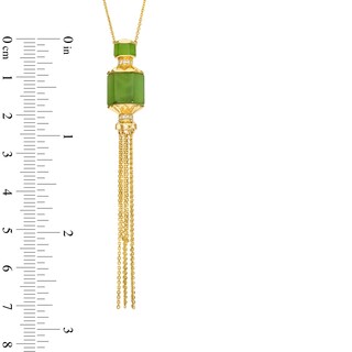 Jade and 0.10 CT. T.W. Diamond Lantern Necklace in 14K Gold|Peoples Jewellers
