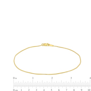 0.85mm Solid Wheat Chain Anklet in 10K Gold - 10"|Peoples Jewellers