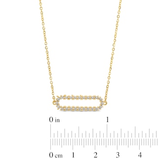 Italian Brilliance™ Diamond-Cut Sideways Paper Clip Necklace in 14K Two-Tone Gold|Peoples Jewellers