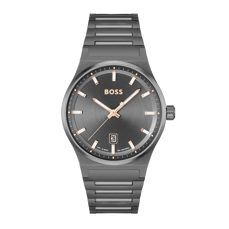 Men's Hugo Boss Candor Grey IP Watch with Grey Dial (Model: 1514078)