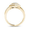 Thumbnail Image 2 of 0.23 CT. T.W. Multi-Diamond Heart-Shaped Rope Frame Ring in 10K Gold