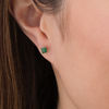 Thumbnail Image 1 of 4.0mm Princess-Cut Emerald Solitaire Stud Earrings in 14K Gold