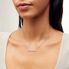 Thumbnail Image 1 of Diamond Accent "girl mom" with Heart Necklace in Sterling Silver