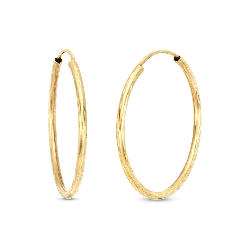 Main Image 1 of Continuous 20.0mm Hoop Earrings in 14K Gold