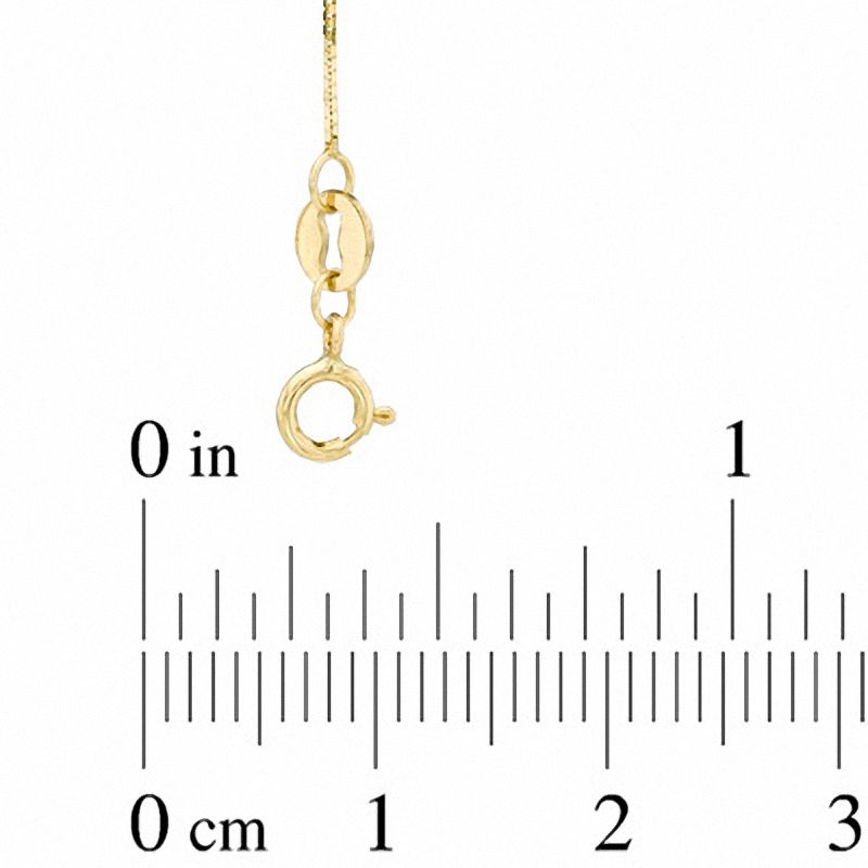 Main Image 2 of 10K Gold .52mm Box Chain Necklace
