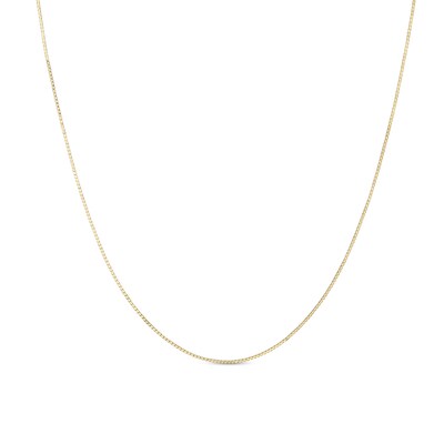 Ladies' 0.52mm Box Chain Necklace in 14K Gold - 16"