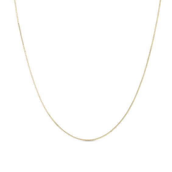 Ladies' 0.52mm Box Chain Necklace in 14K Gold - 16"