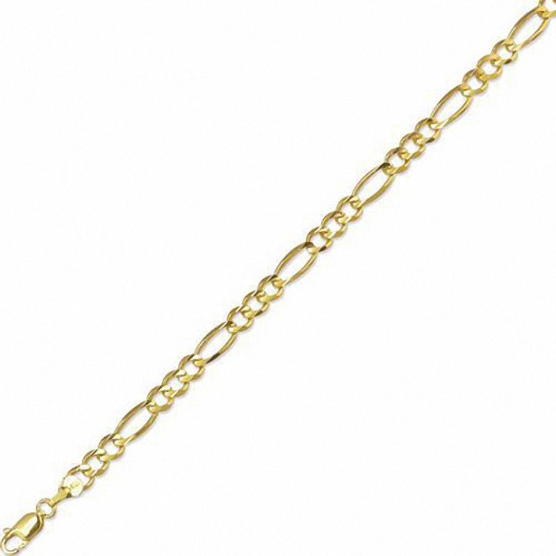 Men's Figaro Chain Necklace in 10K Gold - 20"