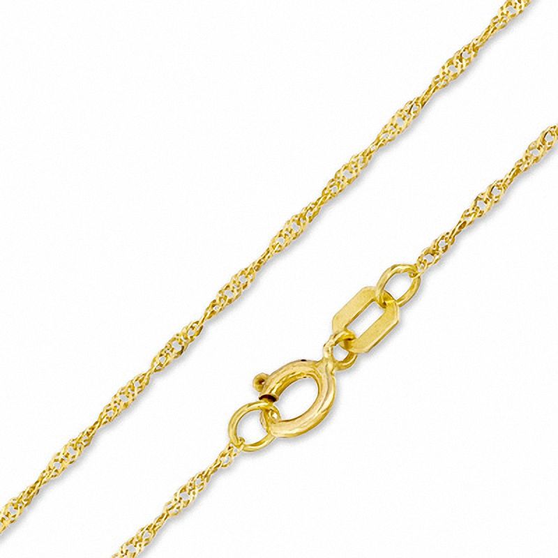025 Gauge Singapore Chain Necklace in 14K Gold - 20"