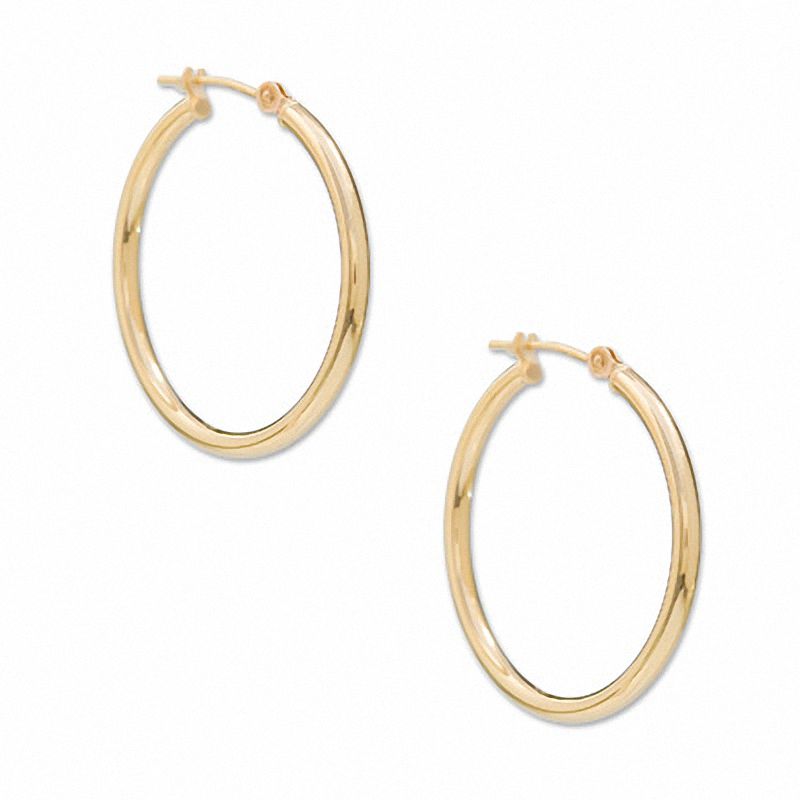 25mm Hoop Earrings in 14K Gold