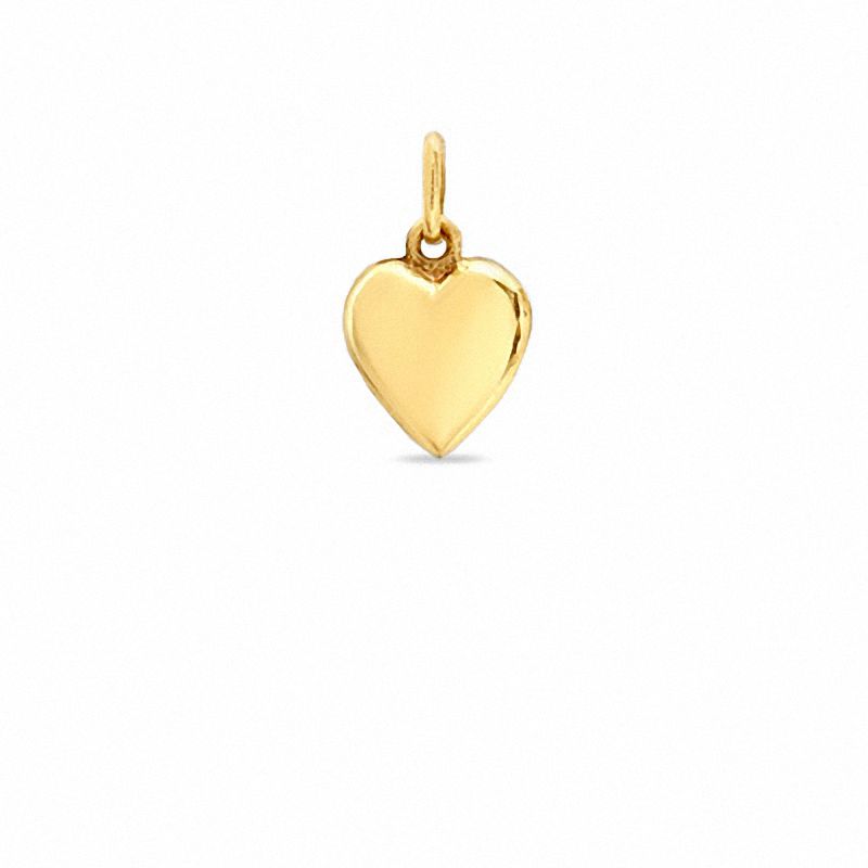 10K Gold Puffed Heart Charm