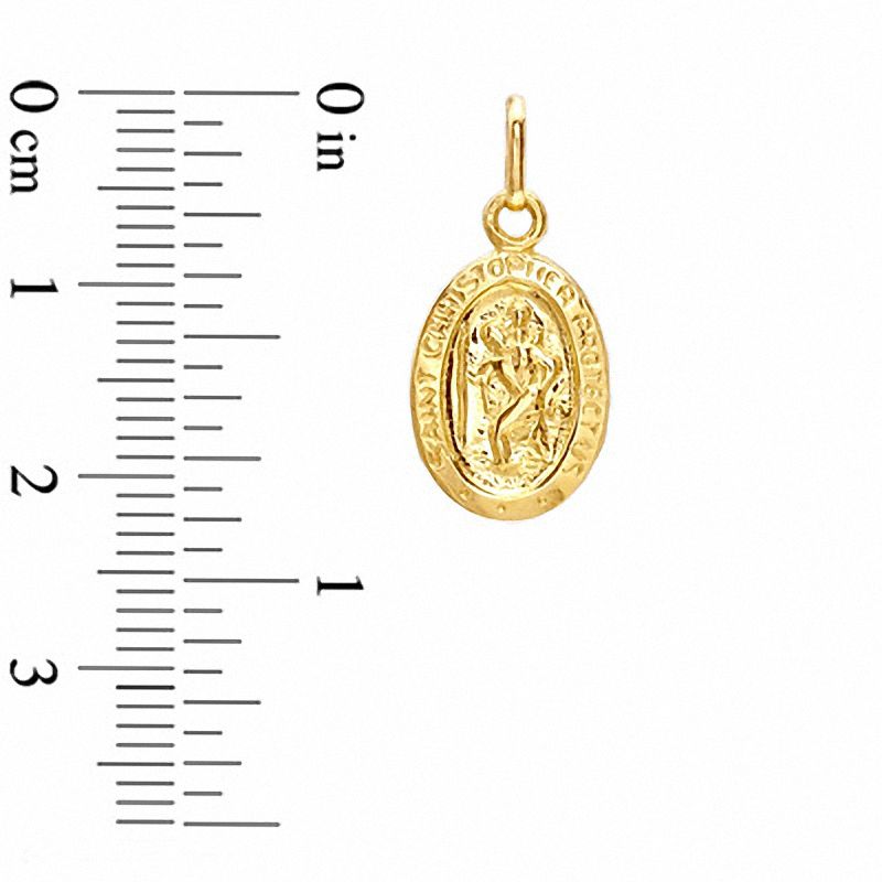 Gold St. Christopher Ladies Oval Ring