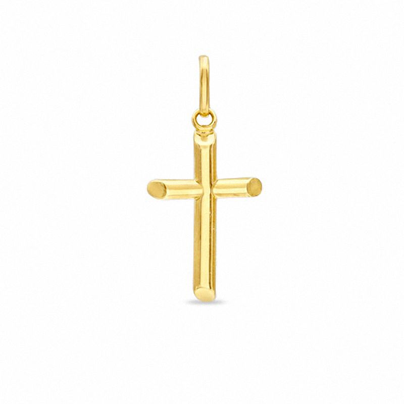 Hollow 10K Gold Cross Charm