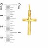 10K Gold Sunburst Cross Charm