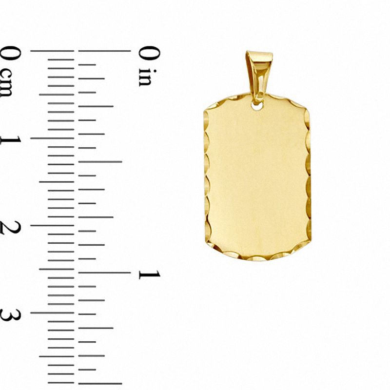 Main Image 2 of 10K Gold ID Tag Charm