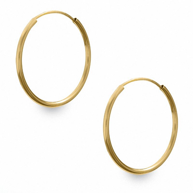 16mm Light Hoop Earrings in 14K Gold