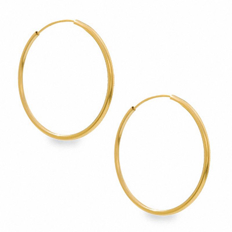 Main Image 1 of 14K Gold 21mm Light Hoop Earrings