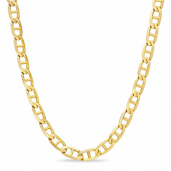 3.0mm Marine Chain Necklace in 10K Gold 22" Unisex Necklaces