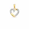 Thumbnail Image 0 of 10K Gold Heart with Rhodium Beading Charm
