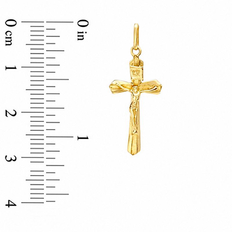 10K Gold Small Crucifix Charm