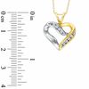 Thumbnail Image 1 of 0.25 CT. T.W. Diamond Heart Pendant in 10K Two-Tone Gold