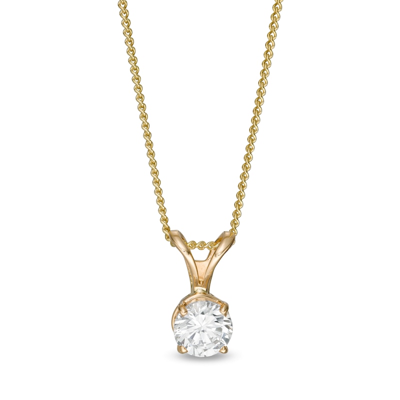 0.50 CT. Certified Diamond Solitaire Pendant in 14K Gold (J/I3)