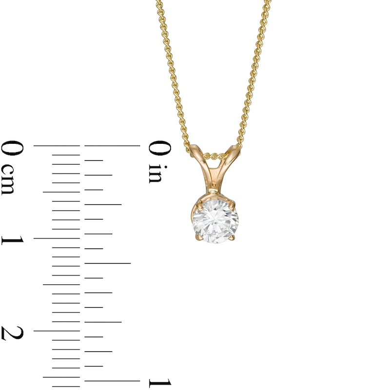 0.50 CT. Certified Diamond Solitaire Pendant in 14K Gold (J/I3)