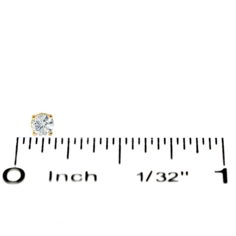 Main Image 2 of 0.20 CT. T.W. Diamond Solitaire Stud Earrings in 14K Gold (J/I2)