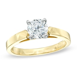 1.00 CT. Diamond Solitaire Crown Royal Engagement Ring in 14K Gold (J/I2)