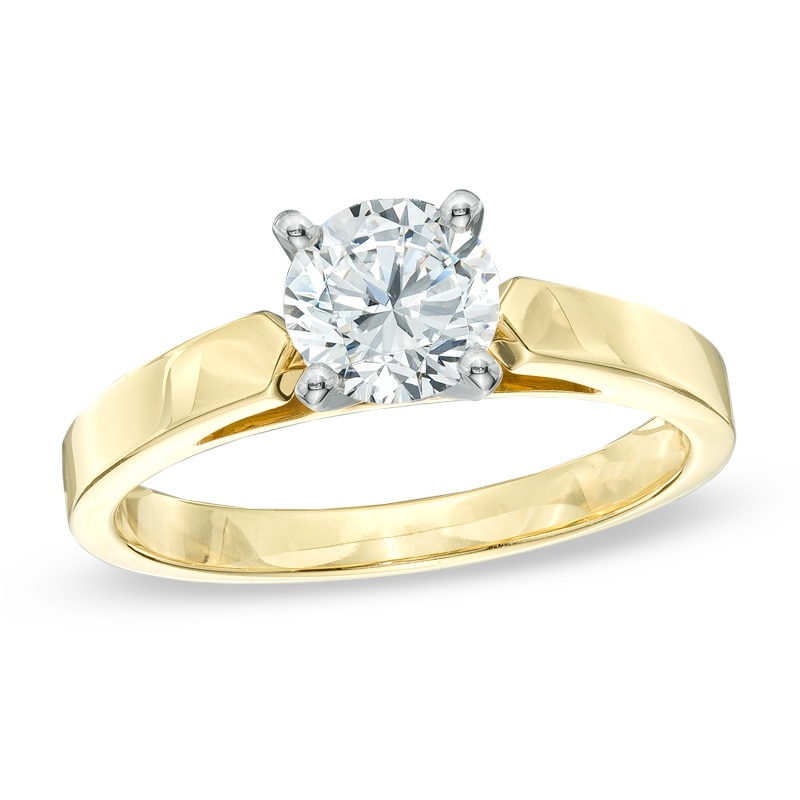 1.00 CT. Diamond Solitaire Crown Royal Engagement Ring in 14K Gold (J/I2)