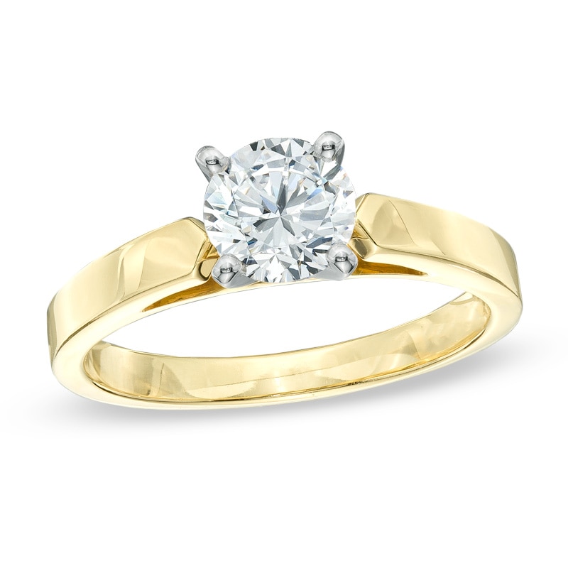 Main Image 1 of 0.50 CT. Diamond Solitaire Crown Royal Engagement Ring in 14K Gold (J/I2)