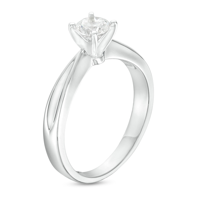 Main Image 3 of 0.50 CT. Certified Prestige® Diamond Solitaire Engagement Ring in 14K White Gold (J/I1)