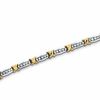 Thumbnail Image 1 of 1.01 CT. T.W. Diamond Fashion "X" Bracelet in 10K Two-Tone Gold