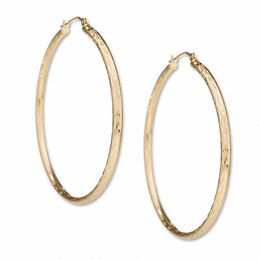 45mm Diamond-Cut Hoop Earrings in 14K Gold