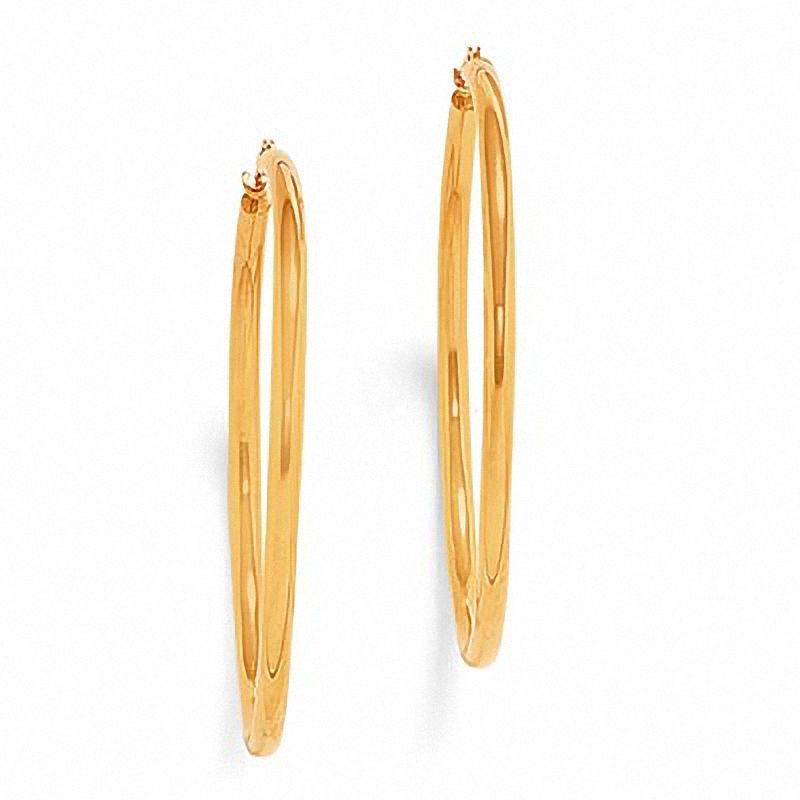 14K Gold Large Hoop Earrings