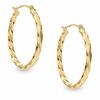 Thumbnail Image 1 of 24.0mm Corrugated Twist Hoop Earrings in 14K Gold