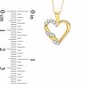 Thumbnail Image 2 of 0.12 CT. T.W. Diamond Heart Pendant in 10K Gold