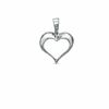 Thumbnail Image 1 of 10K White Gold Open Heart Charm