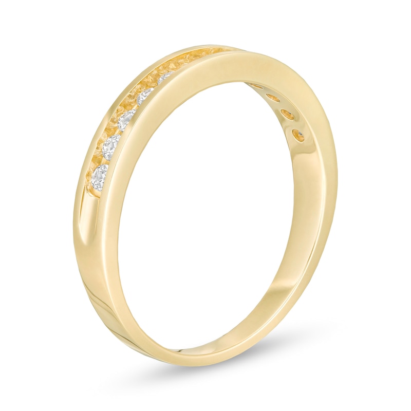 Main Image 3 of 0.25 CT. T.W. Channel Set Diamond Band in 10K Gold