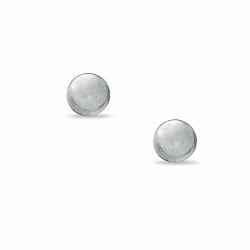 5.0mm Ball Stud Earrings in 14K White Gold|Peoples Jewellers