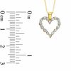 Thumbnail Image 2 of 0.25 CT. T.W. Diamond Heart Pendant in 10K Gold