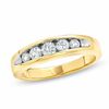 Thumbnail Image 0 of Ladies' 0.50 CT. T.W. Diamond Five Stone Wedding Band in 14K Gold