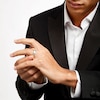 Thumbnail Image 2 of Men's 0.20 CT. T.W. Diamond Five Stone Slant Luxury Fit Wedding Band in 10K White Gold