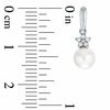 5.5-6.0mm Freshwater Cultured Pearl and Diamond Accent Drop Earrings in 10K White Gold