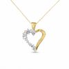 Thumbnail Image 0 of Shadow Heart Pendant in 10K Gold with Diamond Accents