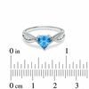 Thumbnail Image 3 of Aquamarine and Diamond Ring in 10K White Gold