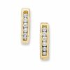 Thumbnail Image 1 of 0.20 CT. T.W. Diamond Huggie Hoop Earrings in 10K Gold