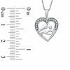 Thumbnail Image 1 of 0.09 CT. T.W. Diamond Motherly Love Heart Pendant in 10K White Gold