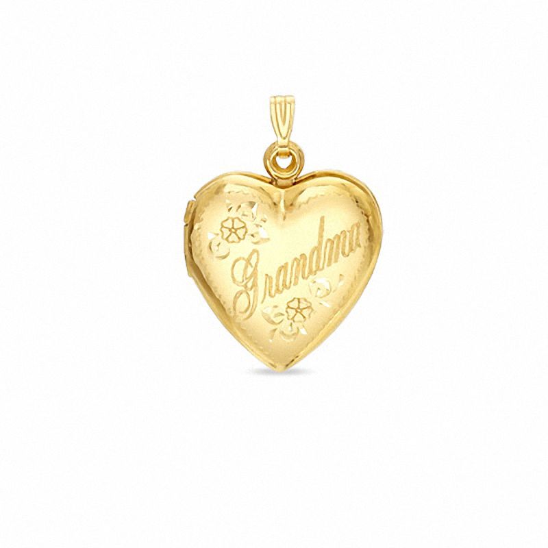 10K Gold Grandma Heart Locket