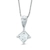 Thumbnail Image 0 of 0.15 CT. Princess-Cut Diamond Solitaire Crown Royal Pendant in 14K White Gold